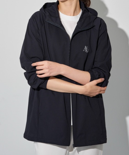 a.v.v（アーヴェヴェ）の「【UV対策  吸水速乾  通気性】＜a.v.v sport＞ドロスト使いＵＶ対策メッシュパーカー（パーカー・レディース・オフホワイト/ブラック・LARGE/MEDIUM/X-LARGE）」の9枚目の写真