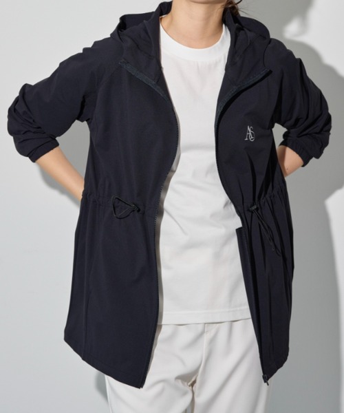 a.v.v（アーヴェヴェ）の「【UV対策  吸水速乾  通気性】＜a.v.v sport＞ドロスト使いＵＶ対策メッシュパーカー（パーカー・レディース・オフホワイト/ブラック・LARGE/MEDIUM/X-LARGE）」の10枚目の写真