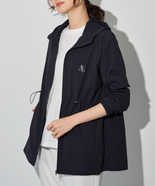 a.v.v（アーヴェヴェ）の「【UV対策  吸水速乾  通気性】＜a.v.v sport＞ドロスト使いＵＶ対策メッシュパーカー（パーカー・レディース・オフホワイト/ブラック・LARGE/MEDIUM/X-LARGE）」の13枚目の写真
