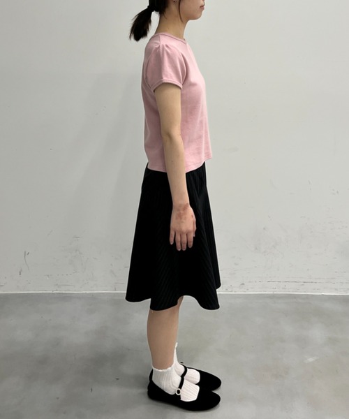 GIUNON（ジウノン）の「midi switching stripe skirt / ミディスイッチングストライプスカート（スカート・レディース・ブラック/グレー・0/1）」の17枚目の写真