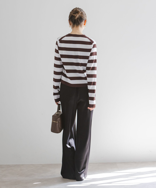 Noble（ノーブル）の「18G CO/PL クルーカーディガン（カーディガン/ボレロ・レディース・ブラウン/ブラック/ブルー/その他4・FREE）」の14枚目の写真