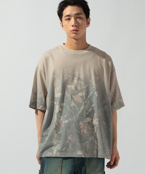 niko and...(ニコアンド)の「段染め風 柄Tシャツ(Tシャツ/カットソー・メンズ・ベージュ/ダークグレー/ライトブルー・MEDIUM/LARGE)」の9枚目の写真