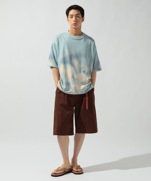 niko and...(ニコアンド)の「段染め風 柄Tシャツ(Tシャツ/カットソー・メンズ・ベージュ/ダークグレー/ライトブルー・MEDIUM/LARGE)」の10枚目の写真