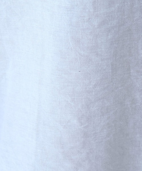 yuni（ユニ　）の「cotton nylon sheer  half sleeves blouse（シャツ/ブラウス・レディース・サックスブルー/ブラウン/ブラック・FREE）」の10枚目の写真