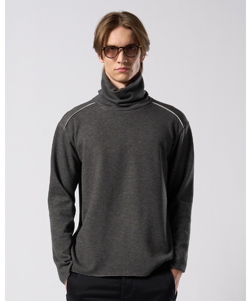 wjk（ダヴルジェイケイ）の「back boa cut-off highneck（Tシャツ/カットソー・メンズ・チャコールグレー/ブラック/ホワイト・LARGE/MEDIUM/SMALL/X-LARGE）」の12枚目の写真