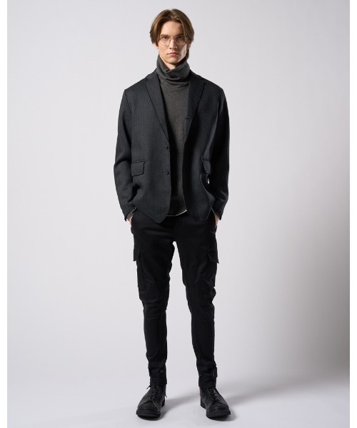 wjk（ダヴルジェイケイ）の「back boa cut-off highneck（Tシャツ/カットソー・メンズ・チャコールグレー/ブラック/ホワイト・LARGE/MEDIUM/SMALL/X-LARGE）」の21枚目の写真