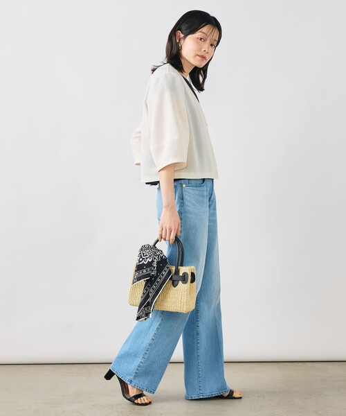 NOLLEY’S(ノーリーズ)の「ウォッシャブルヴィンテージメッシュカーディガン(ブルゾン・レディース・オフホワイト/ブラック・38)」の15枚目の写真