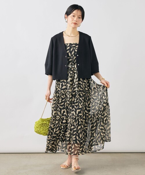 NOLLEY’S(ノーリーズ)の「ウォッシャブルヴィンテージメッシュカーディガン(ブルゾン・レディース・オフホワイト/ブラック・38)」の10枚目の写真