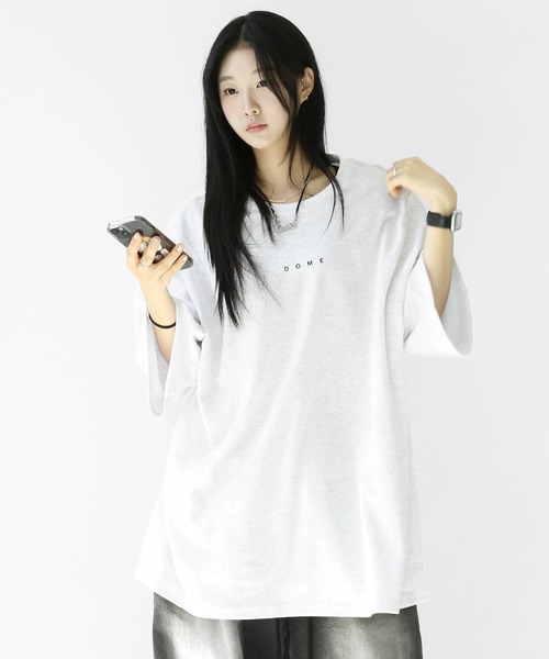 minsobi（ミンソビ）の「インパクトグラフィティ ビッグシルエット半袖T ユニセックス（Tシャツ/カットソー・メンズ・ライトグレー/ブラック・FREE）」の14枚目の写真