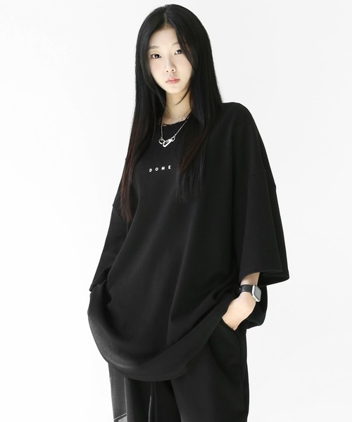 minsobi（ミンソビ）の「インパクトグラフィティ ビッグシルエット半袖T ユニセックス（Tシャツ/カットソー・メンズ・ライトグレー/ブラック・FREE）」の6枚目の写真