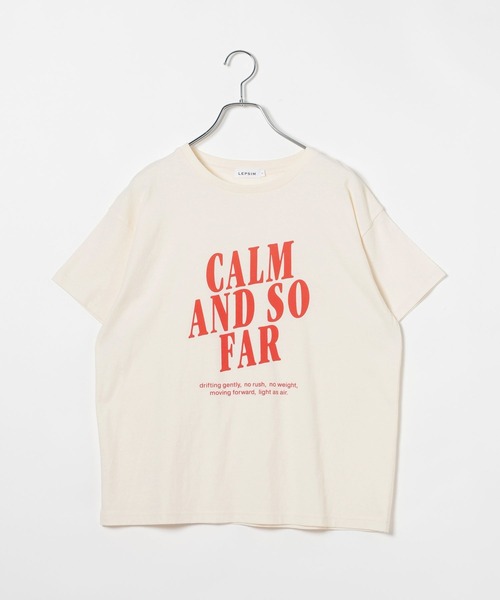 LEPSIM(レプシィム)の「アソートロゴプリントTSS 668866(Tシャツ/カットソー・レディース・オフホワイト/チャコールグレー/ライトグレー/グリーン/アイボリー・FREE)」の2枚目の写真