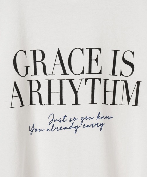 LEPSIM(レプシィム)の「アソートロゴプリントTSS 668866(Tシャツ/カットソー・レディース・オフホワイト/チャコールグレー・FREE)」の8枚目の写真