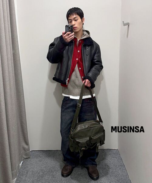 MUSINSA STANDARD（ムシンサスタンダード）の「[ビクトリアウール] リブフードニット [トープ]（ニット/セーター・メンズ・その他・LARGE/2XL/MEDIUM/X-LARGE/SMALL）」の3枚目の写真