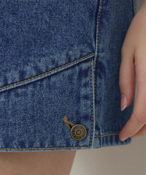 OURNOSTALGIA（アワー ノスタルジア）の「Work denim shorts_Deep blue(O25-PT05)（その他パンツ・レディース・ダークブルー・SMALL/MEDIUM）」の3枚目の写真