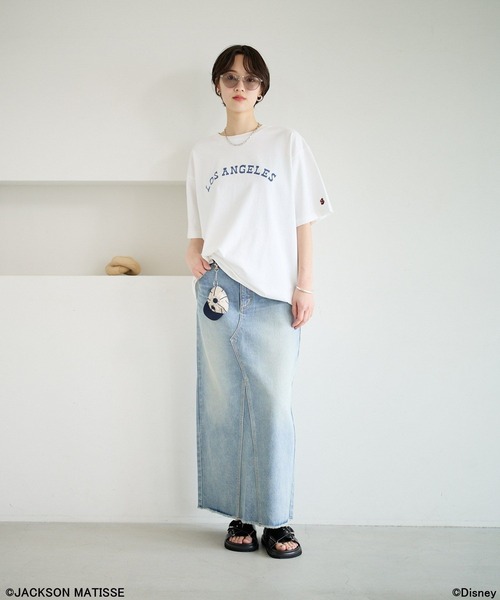 JACKSON MATISSE(ジャクソンマティス)の「【JACKSON MATISSE/BAYFLOW】「ミッキーマウス」アメリカンベースボールTEE(Tシャツ/カットソー・メンズ・グレー/オフホワイト/チャコール・MEDIUM/LARGE)」の4枚目の写真