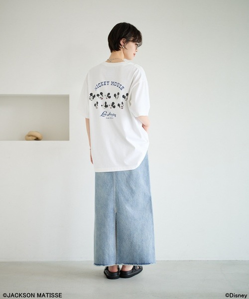 JACKSON MATISSE(ジャクソンマティス)の「【JACKSON MATISSE/BAYFLOW】「ミッキーマウス」アメリカンベースボールTEE(Tシャツ/カットソー・メンズ・グレー/オフホワイト/チャコール・MEDIUM/LARGE)」の5枚目の写真