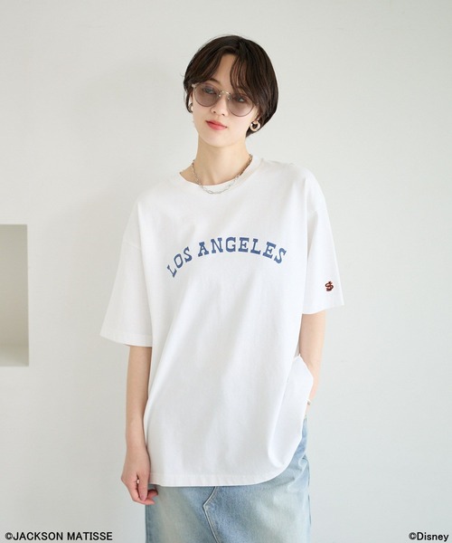 JACKSON MATISSE(ジャクソンマティス)の「【JACKSON MATISSE/BAYFLOW】「ミッキーマウス」アメリカンベースボールTEE(Tシャツ/カットソー・メンズ・グレー/オフホワイト/チャコール・MEDIUM/LARGE)」の6枚目の写真