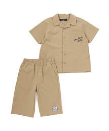 BeBe（ベベ）の「【接触冷感】リップストップオープンカラーセットアップ(100~160cm)（シャツ/ブラウス）」