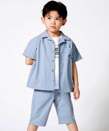 BeBe（ベベ）の「【接触冷感】リップストップオープンカラーセットアップ（セットアップ）」