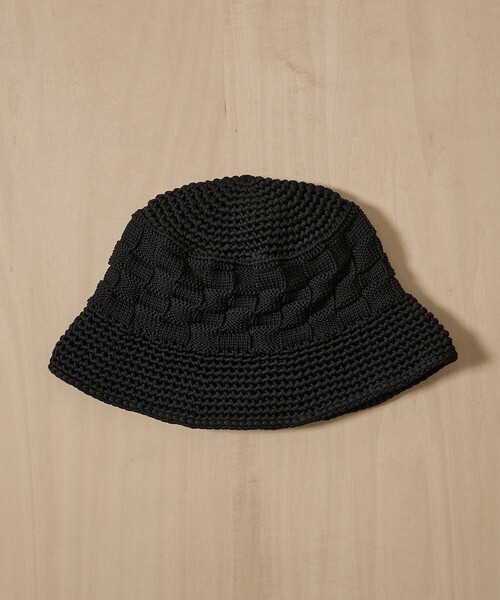 KIJIMA TAKAYUKI/キジマタカユキ】POLY KNIT BUCKET HAT (CHECKERBOAD