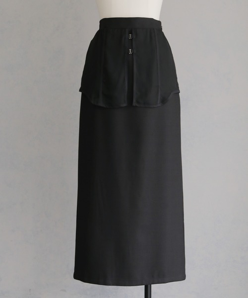 &g'aime(アンジェム)の「【&g'aime 】シアーレイヤードスカート Sheer Layered Skirt(スカート・レディース・ブラック/グレイッシュベージュ・FREE)」の7枚目の写真