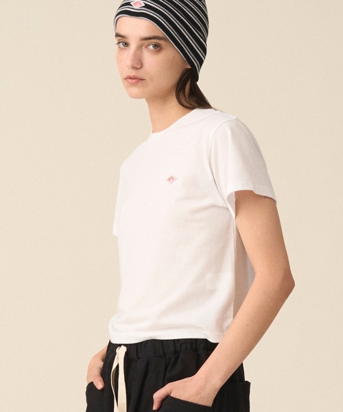 DANTON(ダントン)の「Women's Short Sleeve Cropped T-shirt(Tシャツ/カットソー・レディース・サックスブルー/ブラック/ピンク/ホワイト/ベージュ系その他・S/M)」の2枚目の写真