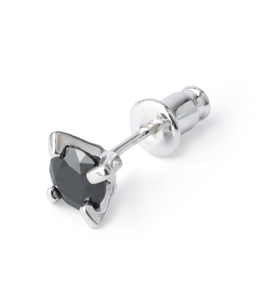 e.m. ジルコニア　ピアス　4点セット　イーエム ブラックジルコニアピアス（M）/レディース/メンズ/26SS（ピアス（片耳