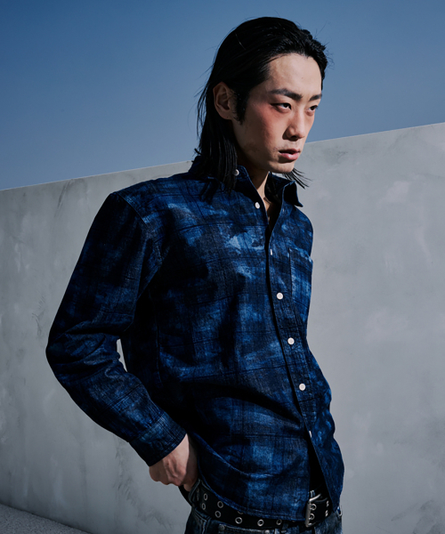 CORNERBLESS(コーナーブレス)の「WASHED GRID LONG SLEEVE SHIRTS(シャツ/ブラウス・レディース・その他・MEDIUM/LARGE/X-LARGE)」の1枚目の写真