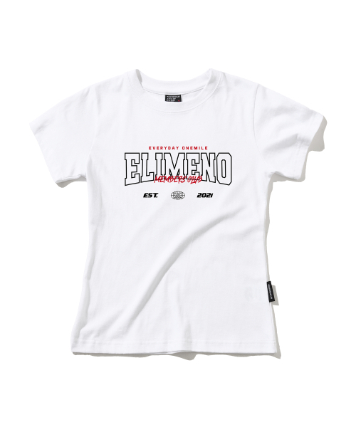 ELIMENO(エリメノ)の「EL アーチE スリムフィット 半袖Tシャツ 2カラー(Tシャツ/カットソー・レディース・ホワイト/ブラック・1/2/3)」の6枚目の写真