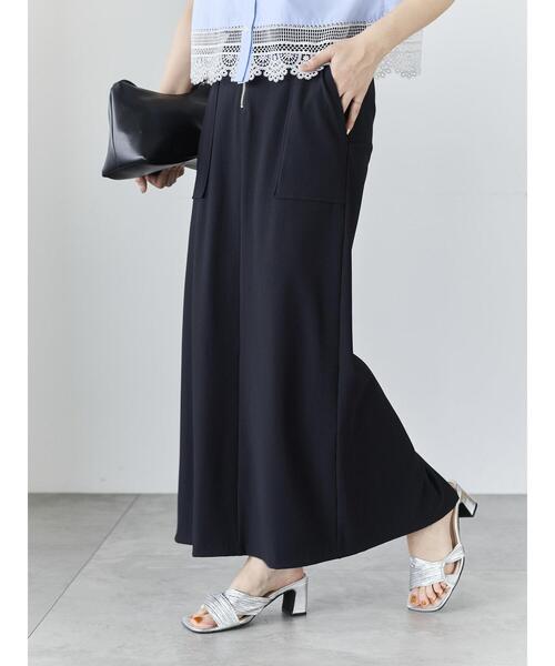 Te chichi（テチチ）の「フロントZIPトリコットタイトスカート（スカート・レディース・グリーン/ブラック/チャコールグレー・M/S）」の8枚目の写真