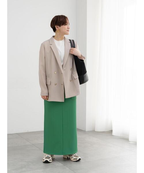 Te chichi（テチチ）の「フロントZIPトリコットタイトスカート（スカート・レディース・グリーン/ブラック/チャコールグレー・M/S）」の15枚目の写真