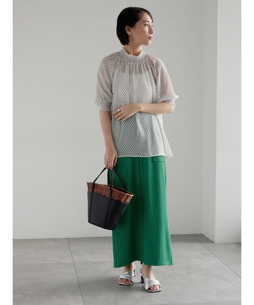 Te chichi（テチチ）の「フロントZIPトリコットタイトスカート（スカート・レディース・グリーン/ブラック/チャコールグレー・M/S）」の17枚目の写真