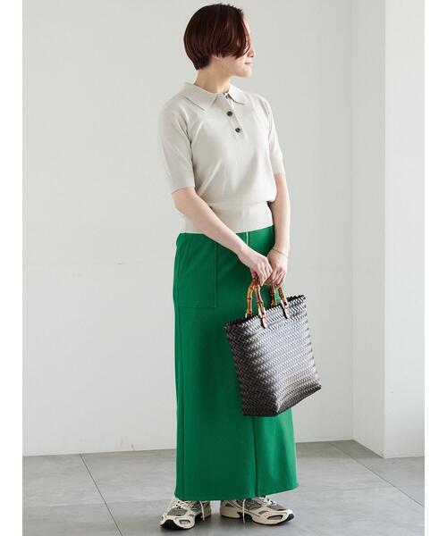 Te chichi（テチチ）の「フロントZIPトリコットタイトスカート（スカート・レディース・グリーン/ブラック/チャコールグレー・M/S）」の19枚目の写真