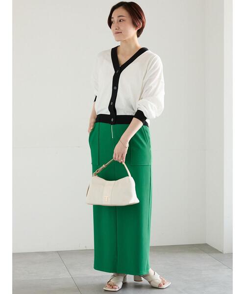 Te chichi（テチチ）の「フロントZIPトリコットタイトスカート（スカート・レディース・グリーン/ブラック/チャコールグレー・M/S）」の20枚目の写真