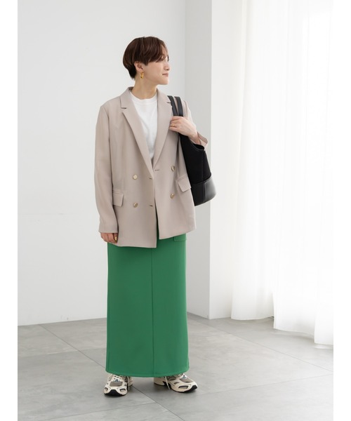 Te chichi（テチチ）の「フロントZIPトリコットタイトスカート（スカート・レディース・グリーン/ブラック/チャコールグレー・M/S）」の4枚目の写真