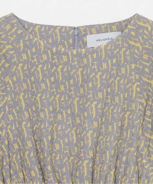 HELIOPOLE（エリオポール）の「PRINTED SEERSUCKER DRESS（ワンピース・レディース・ブラック/ライトグレー・38）」の20枚目の写真