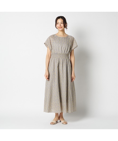 HELIOPOLE（エリオポール）の「PRINTED SEERSUCKER DRESS（ワンピース・レディース・ブラック/ライトグレー・38）」の6枚目の写真
