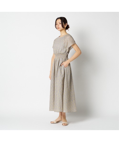 HELIOPOLE（エリオポール）の「PRINTED SEERSUCKER DRESS（ワンピース・レディース・ブラック/ライトグレー・38）」の9枚目の写真