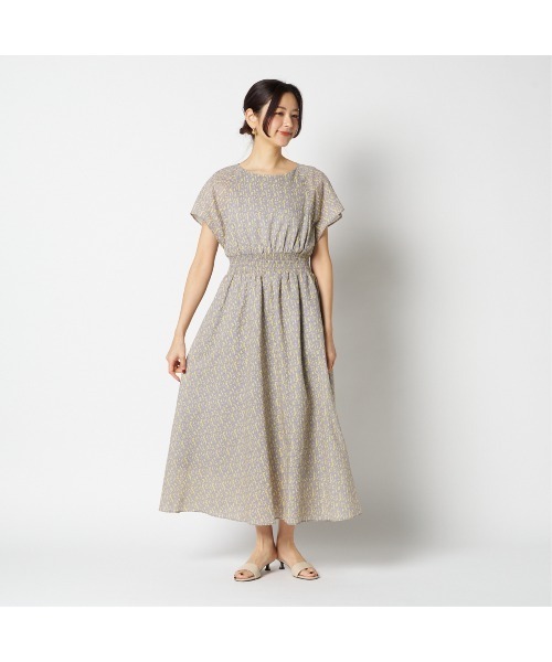 HELIOPOLE（エリオポール）の「PRINTED SEERSUCKER DRESS（ワンピース・レディース・ブラック/ライトグレー・38）」の10枚目の写真