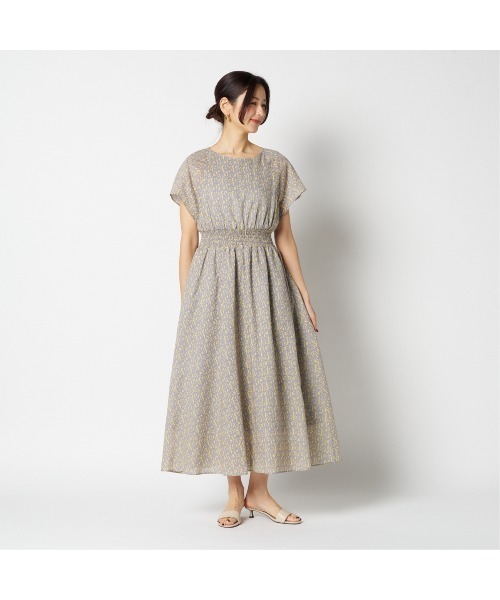 HELIOPOLE（エリオポール）の「PRINTED SEERSUCKER DRESS（ワンピース・レディース・ブラック/ライトグレー・38）」の11枚目の写真