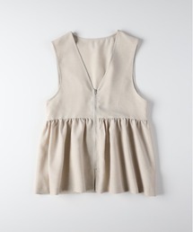 【HONEYSUCKLE ROSE】【そよラク】ペプラムギャザーベスト