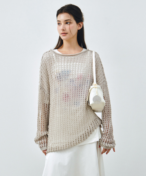 MONGDOL（モンドル）の「マリングラフィックシースルールーズフィットTシャツホワイトMDTS096WHITE（Tシャツ/カットソー・レディース・その他・F）」の4枚目の写真