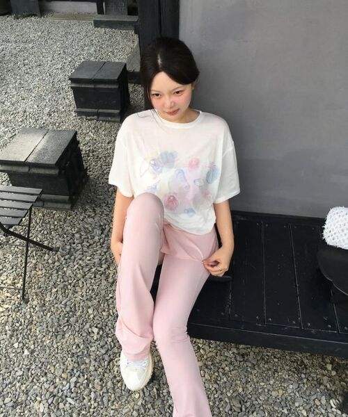 MONGDOL（モンドル）の「マリングラフィックシースルールーズフィットTシャツホワイトMDTS096WHITE（Tシャツ/カットソー・レディース・その他・F）」の7枚目の写真