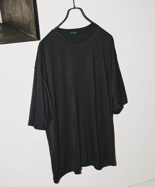 WILD LIFE TAILOR Adam et Rope'(ワイルドテーラーアダムエロペ )の「WOOL CREW NECK T-SHIRT(Tシャツ/カットソー・メンズ・ブラック/チャコールグレー/ネイビー・M/XL/L)」の2枚目の写真