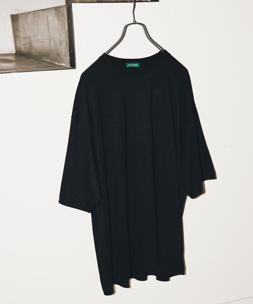 WILD LIFE TAILOR Adam et Rope'(ワイルドテーラーアダムエロペ )の「WOOL CREW NECK T-SHIRT(Tシャツ/カットソー・メンズ・ブラック/チャコールグレー/ネイビー・M/XL/L)」の1枚目の写真