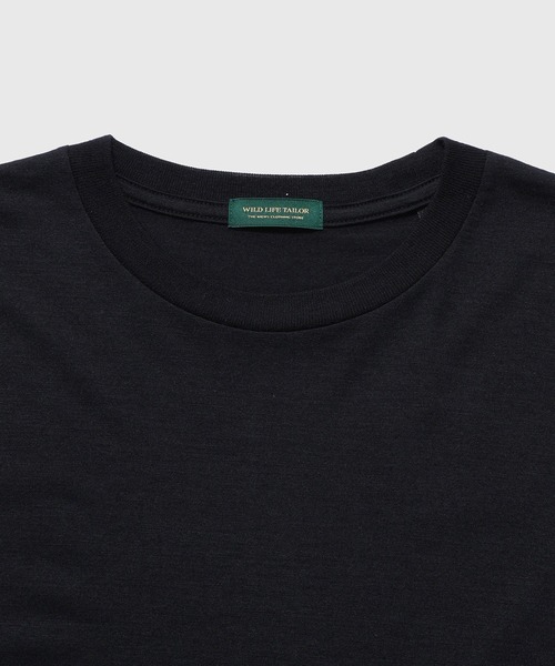 WILD LIFE TAILOR Adam et Rope'(ワイルドテーラーアダムエロペ )の「WOOL CREW NECK T-SHIRT(Tシャツ/カットソー・メンズ・ブラック/チャコールグレー/ネイビー・M/XL/L)」の4枚目の写真