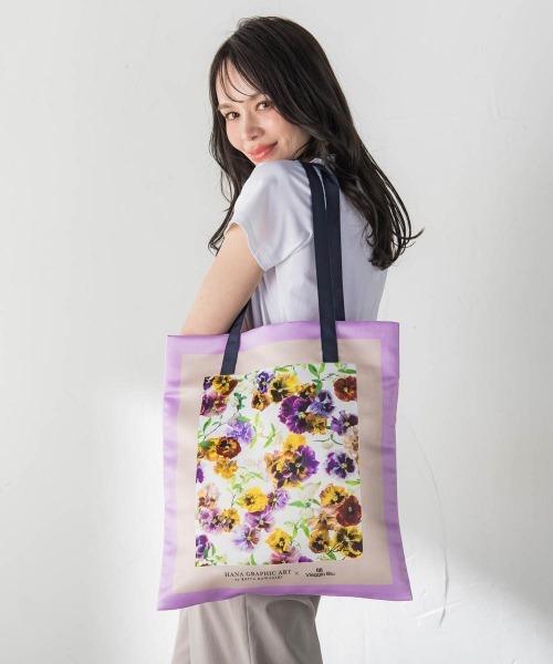 Viaggio Blu(ビアッジョブルー)の「【KEITA KAWASAKI × Viaggio Bluコラボ】プリントトートバッグ(トートバッグ・レディース・ベージュ/グリーン系その他・FREE)」の3枚目の写真