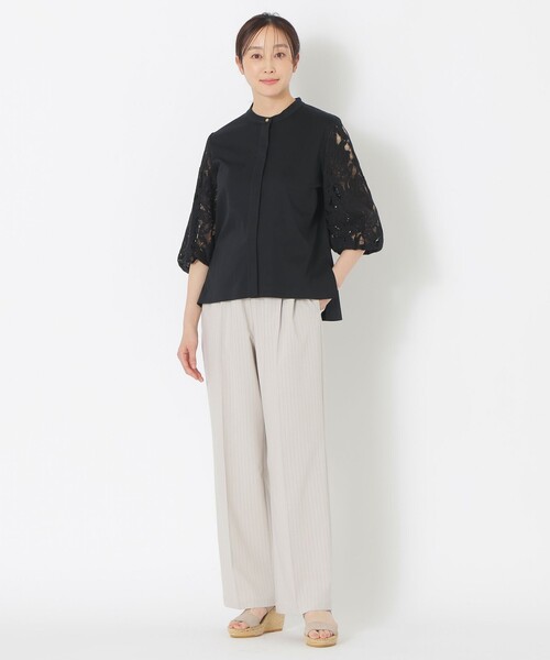 S.ESSENTIALS(エスエッセンシャルズ)の「【DRESOPHY】シルキースムースブラウス(シャツ/ブラウス・レディース・ホワイト/ブラック・38)」の10枚目の写真