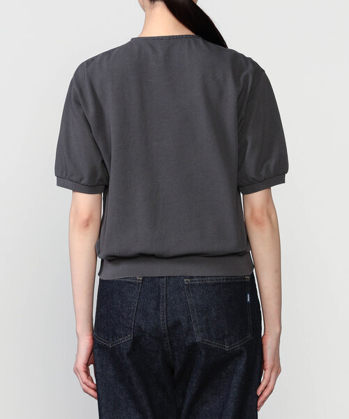 SCYE BASICS（サイベーシックス）の「SCYE BASICS | 〈別注〉コットンピケ ヘンリーネックTシャツ WOMEN（Tシャツ/カットソー・レディース・ブラウン/ネイビー/チャコール/グリーン系その他・38）」の6枚目の写真