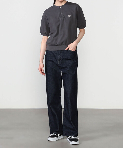 SCYE BASICS（サイベーシックス）の「SCYE BASICS | 〈別注〉コットンピケ ヘンリーネックTシャツ WOMEN（Tシャツ/カットソー・レディース・ブラウン/ネイビー/チャコール/グリーン系その他・38）」の7枚目の写真
